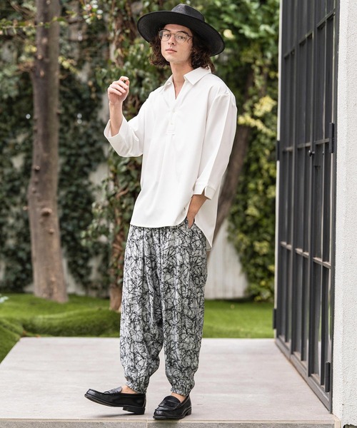 CAMBIO（カンビオ） パンツ mp14863-Geometric Rayon Nylon Jogger