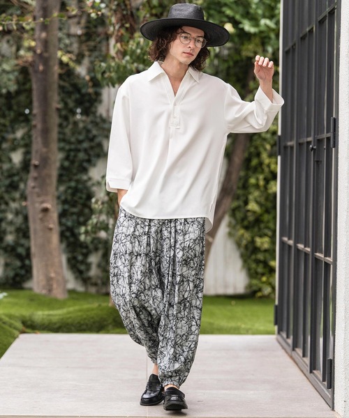 CAMBIO（カンビオ） パンツ mp14863-Geometric Rayon Nylon Jogger