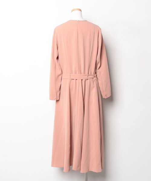 「UNTITLED」 長袖ワンピース 03 ピンク レディースの画像
