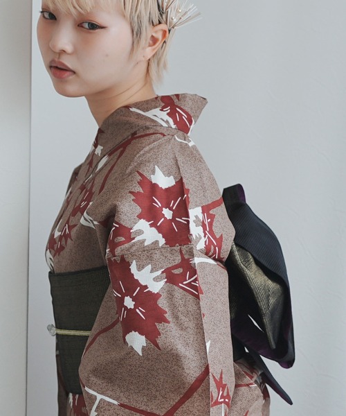 ✅新品【ココアと赤茶のあざみ砂嵐】 utatane ウタタネ 浴衣単品 utatane 浴衣 浴衣 単品 ココアと赤茶のあざみ砂嵐 レディース