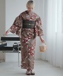 浴衣 浴衣 単品 utatane ココアと赤茶...の詳細画像1