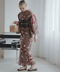 浴衣 浴衣 単品 utatane ココアと赤茶...の詳細画像2