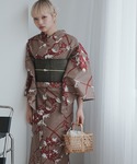 浴衣 浴衣 単品 utatane ココアと赤茶...の詳細画像4