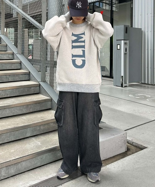 「Franklin Climbing」 長袖ニット MEDIUM グリーン メンズ_画像2