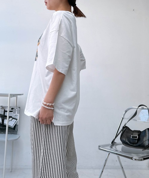 AS KNOW AS（アズノゥアズ） tシャツ 半袖 アートフラワー半袖Tシャツ