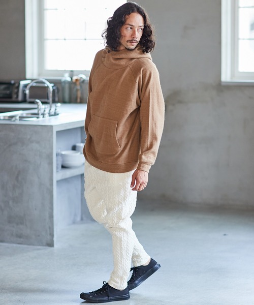 「CAMBIO」 イージーパンツ L オリーブ メンズ_画像9