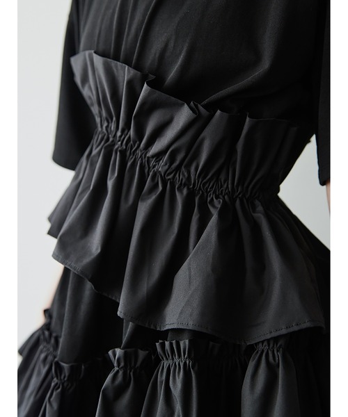 「SORIN」 半袖ワンピース 38 ブルー レディース_画像10