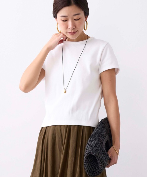 tシャツ リブコンパクトTシャツ レディースの画像