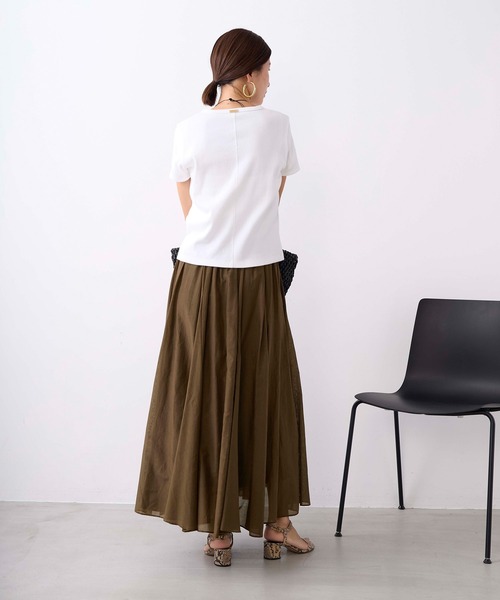 tシャツ リブコンパクトTシャツ レディースの画像