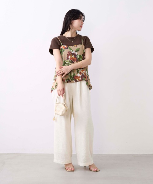 tシャツ リブコンパクトTシャツ レディースの画像