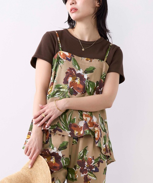 tシャツ リブコンパクトTシャツ レディースの画像