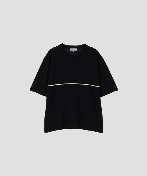 セーター ニット LINEN COTTON SINGLE STRIPE メンズの画像