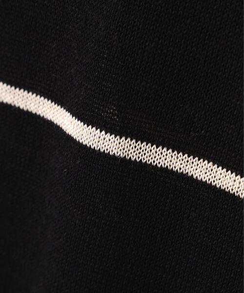 セーター ニット LINEN COTTON SINGLE STRIPE メンズの画像