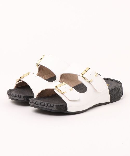 厚底 サンダル 「SHOP select」 もちもちクッション ダブルベルトサンダル レディース | Piedi Nudi | 03