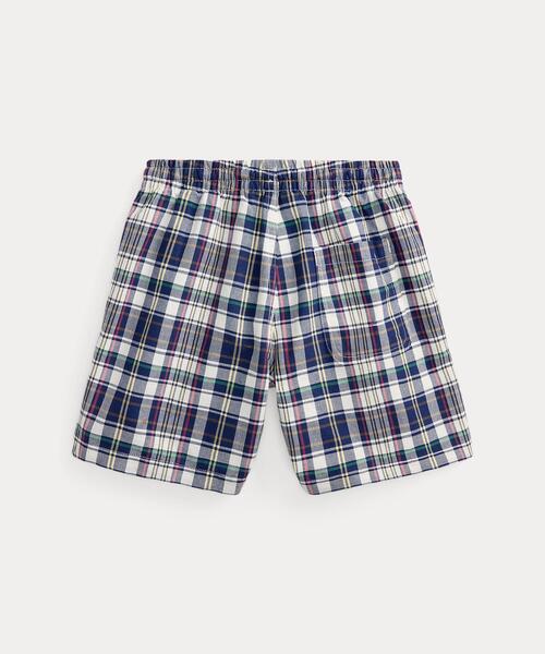 パンツ ビッグ フィット チェック コットン オックスフォード ショートパンツ キッズ 子供服 男の子の画像