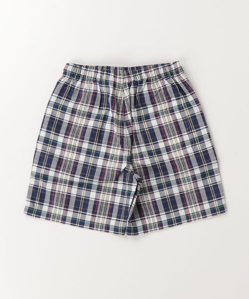 パンツ ビッグ フィット チェック コットン オックスフォード ショートパンツ キッズ 子供服 男の子の画像