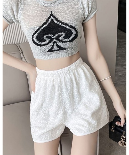 inst.ALL パンツ グリッタースパンコールショートパンツ レディース