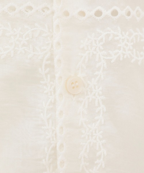 CLANE（クラネ） ブラウス シャツ EMBROIDERY LACE BOX SHIRTS/エン