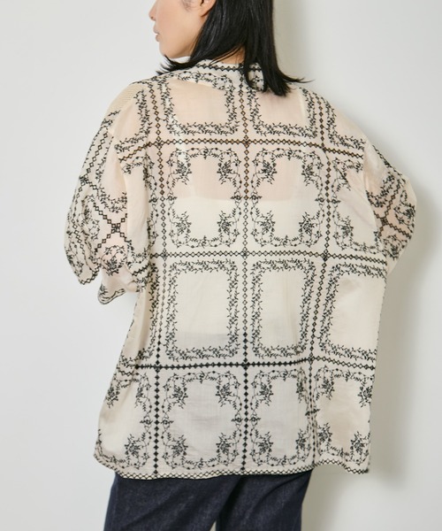 CLANE（クラネ） ブラウス シャツ EMBROIDERY LACE BOX SHIRTS/エン