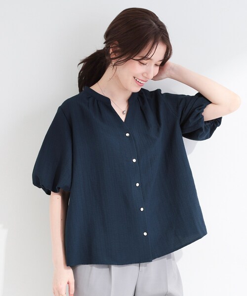 SHOO・LA・RUE（シューラルー） ブラウス シャツ 半袖 「洗濯機可