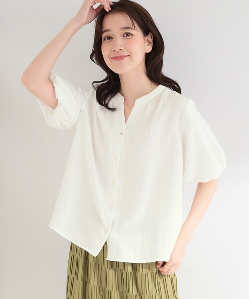 SHOO・LA・RUE（シューラルー） ブラウス シャツ 半袖 「洗濯機可