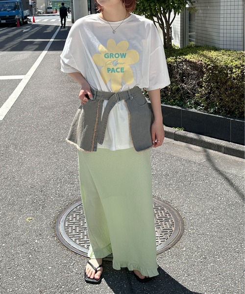 「PILIT」 ロングスカート MEDIUM オフホワイト レディース_画像9