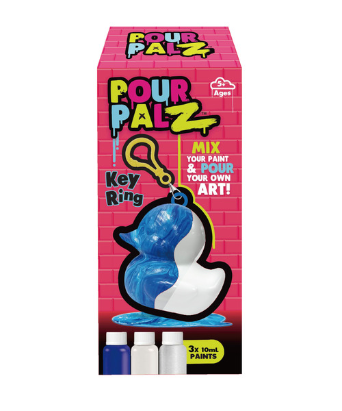 キーホルダー POUR PALZ ミニペイント アヒルキーホルダー（ランダム4