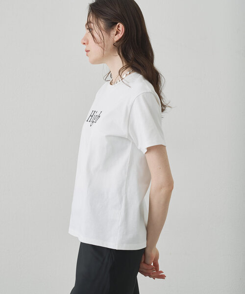 「Drawing Numbers」 半袖Tシャツ 38 チャコールグレー レディース_画像2