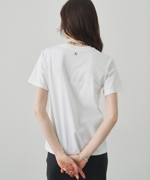 「Drawing Numbers」 半袖Tシャツ 38 チャコールグレー レディース_画像4