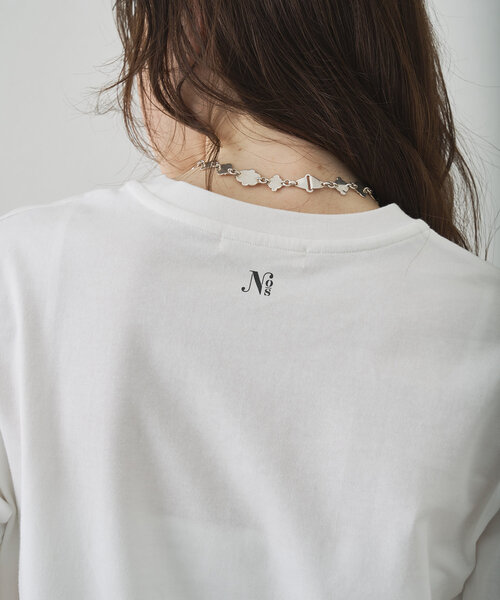 「Drawing Numbers」 半袖Tシャツ 38 チャコールグレー レディース_画像5