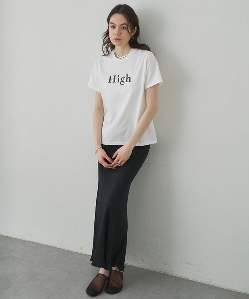 「Drawing Numbers」 半袖Tシャツ 38 チャコールグレー レディース_画像6