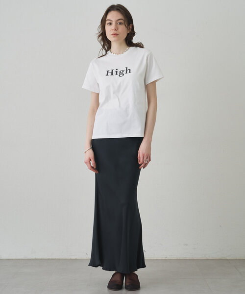 「Drawing Numbers」 半袖Tシャツ 38 チャコールグレー レディース_画像7