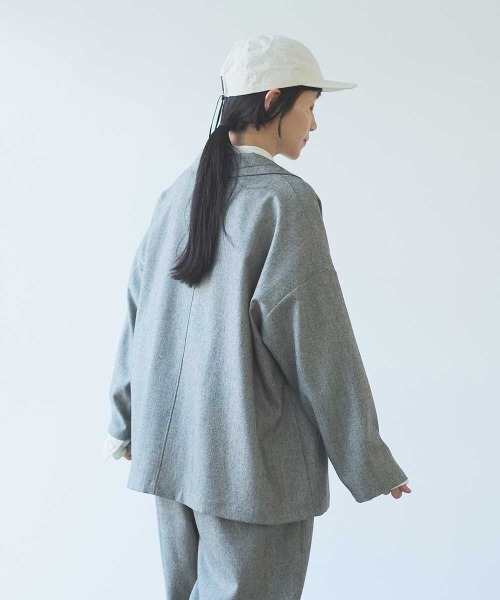 yuni ジャケット テーラードジャケット 先染washable wool oversized