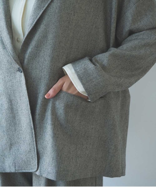yuni ジャケット テーラードジャケット 先染washable wool oversized