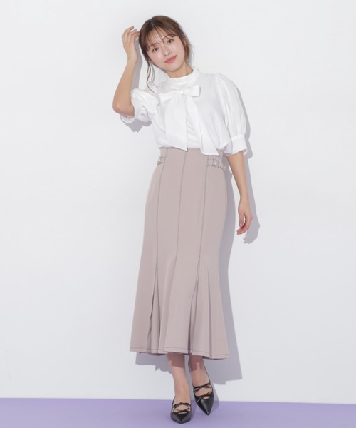 「JILL by JILL STUART」 ロングスカート MEDIUM チャコールグレー レディース_画像7