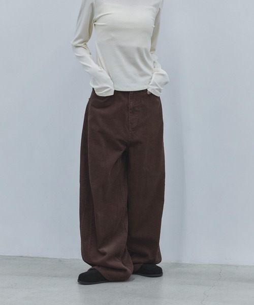 feepur（フェピュール） ワイドパンツ パンツ コーデュロイ 「4size