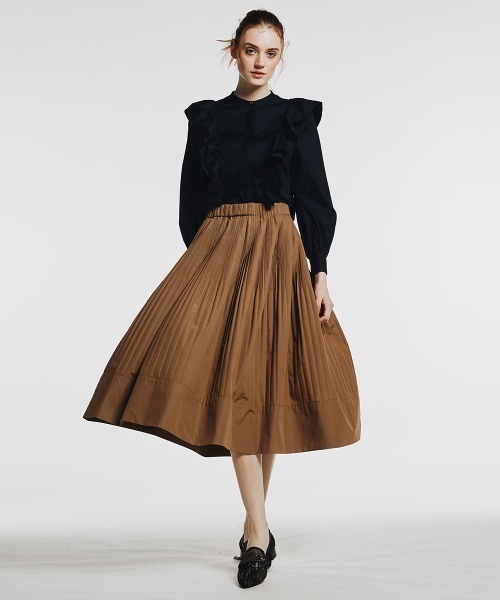 ご自宅用限定お買い得品 STANDARD DOUBLE CLOTHING ミモレ丈ギャザースカート スカート スカート