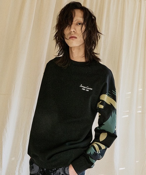 トレーナー スウェット 「JORENZ CARTIESS 」ルーズフィット カモフラージュスウェットシャツ / Loose fit camouflag