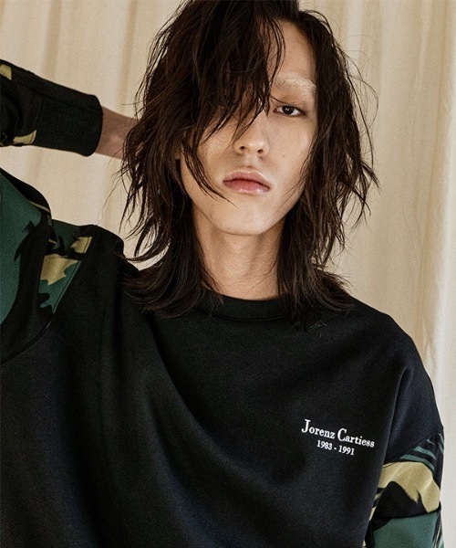 トレーナー スウェット 「JORENZ CARTIESS 」ルーズフィット カモフラージュスウェットシャツ / Loose fit camouflag JORENZ CARTIESS トレーナー スウェット 「JORENZ 」ルーズ