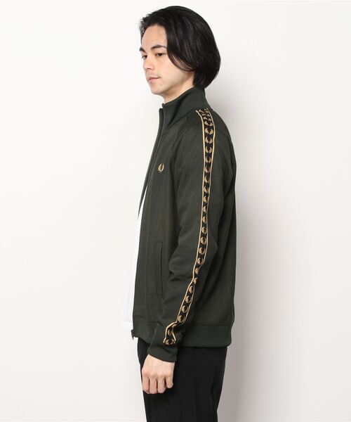 FRED PERRY トラックジャケット　L ブラックゴールド ジャージ Gold Tape Track Jacket