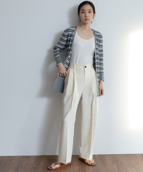 Audrey and John Wad カーディガン グロッシーリブ マルチ
