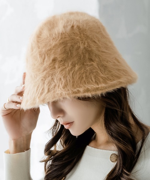 Julia Boutique 帽子 ハット アンゴラタッチチューリップハット