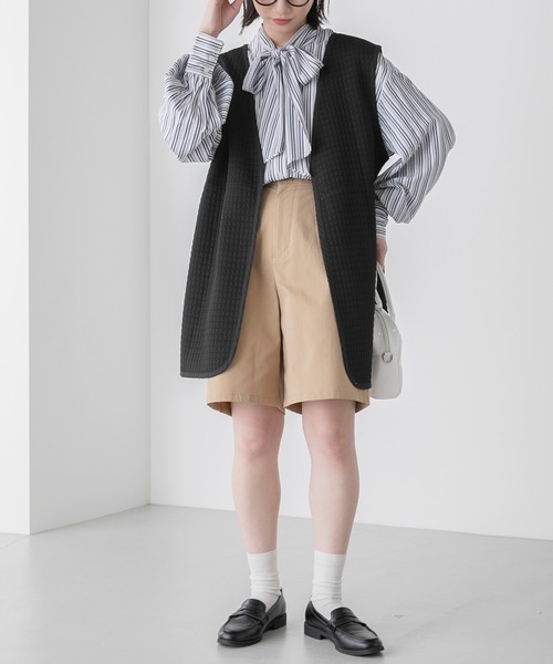 キルティングリボンベスト　tobechic アメノチハレ　chesty 好きに セール】チュビックキルティングベスト（ベスト）｜PETIT BATEAU