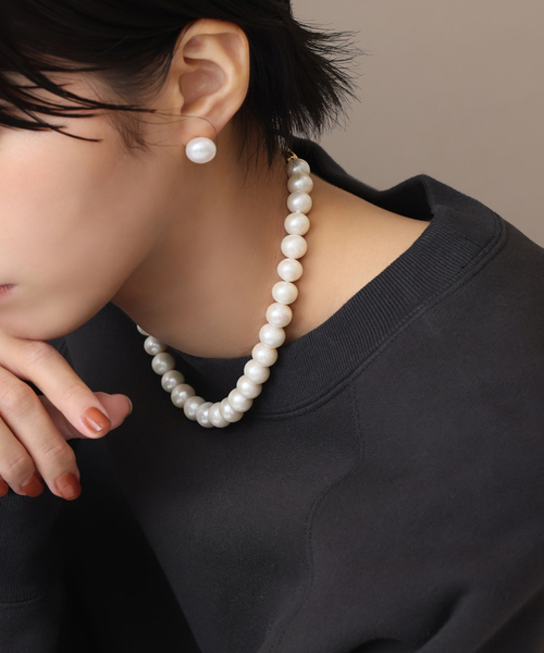 Lilas ネックレス エシカル淡水ポテトパールネックレス10mm36cm