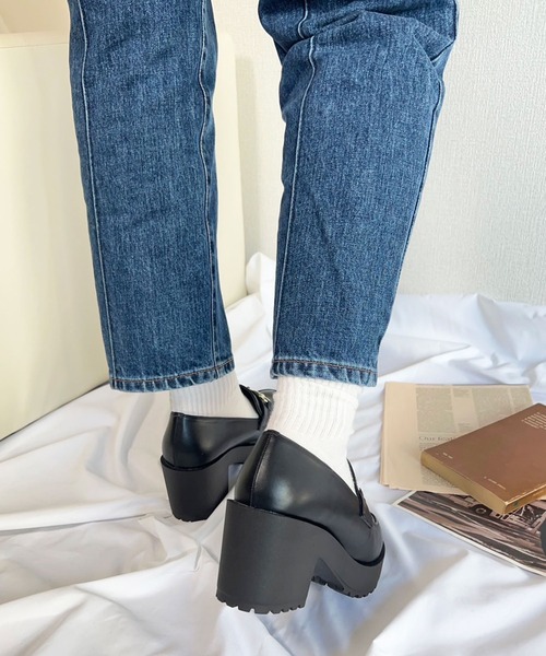 完売⭐︎DIANTE ブラック ローファー 厚底 artemis by DIANA｜ビジューバックル厚底ローファー | Rakuten