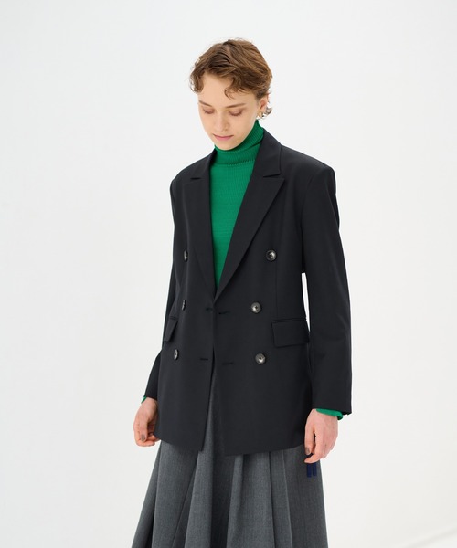 価格は安く en LANVIN Bleu オープン テーラードジャケット ジャケット ジャケット・アウター