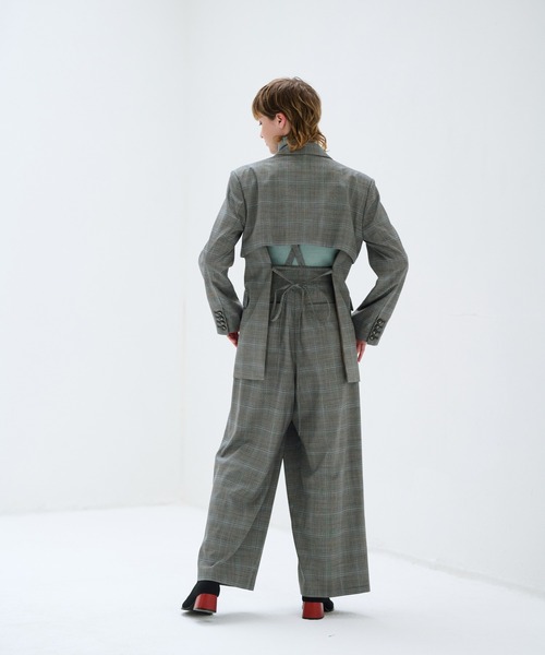 ランバンオンブルー　テーラードジャケット　美品　サイズ50　グレー LANVIN en Bleu ジャケット テーラードジャケット オープン