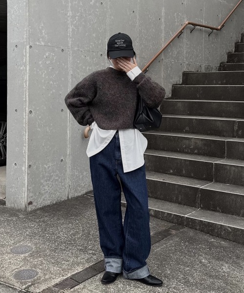 andme（アンドミー） ニット セーター 「新色追加」ショート丈ミックス