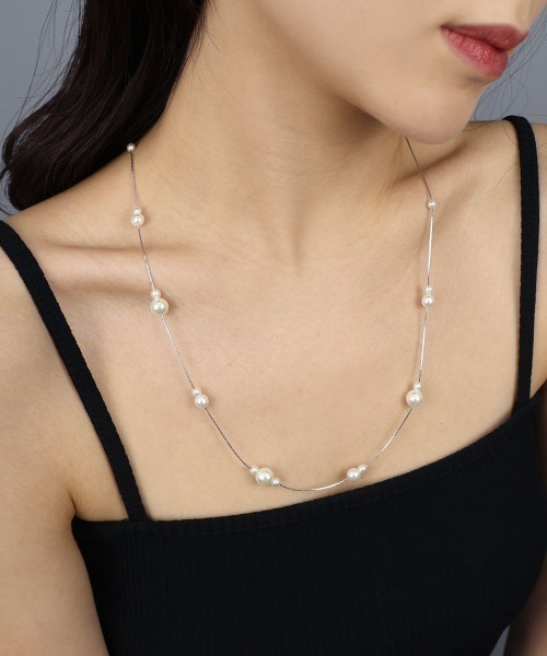 CEMO NEMO（セモネモ） ネックレス ランダムパール ロングネックレス