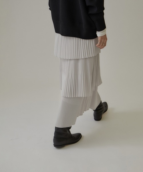 SALON adam et rope' スカート プリーツティアードスカート